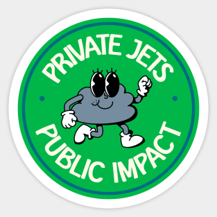 Private Jets, Public Impact - Support Green Energy Sticker